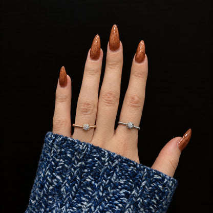 Sterling Silver Rhodium Plated Half Ball Ring