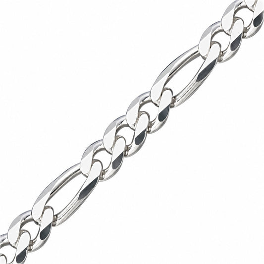 Sterling Silver 6.2 mm Figaro Chain
