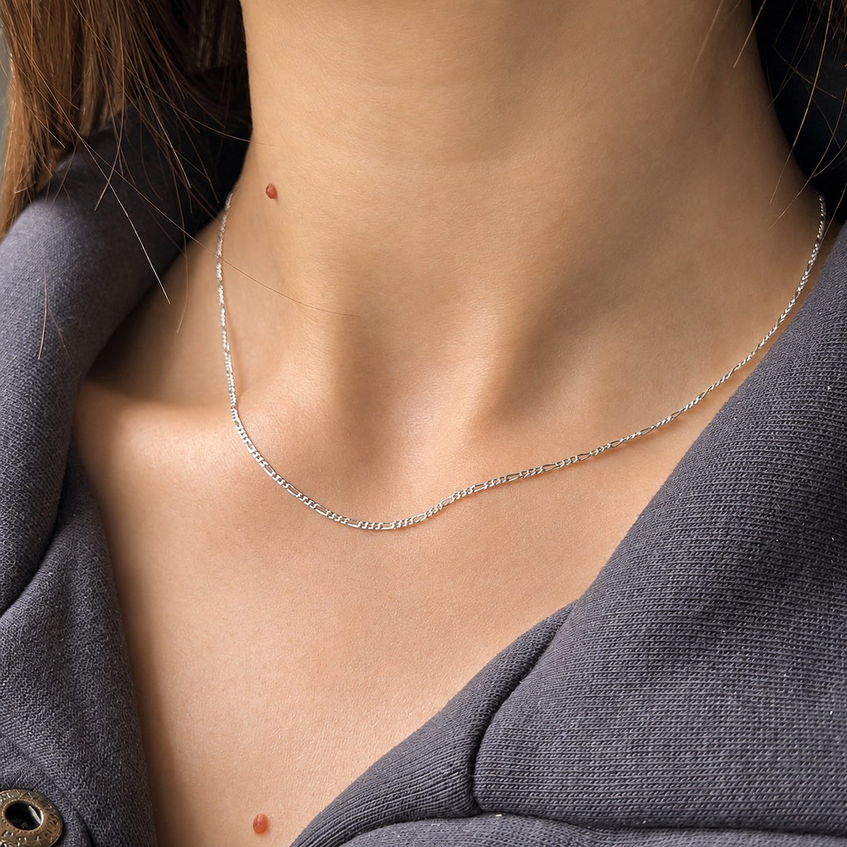 Sterling Silver 1.8 mm Figaro Chain