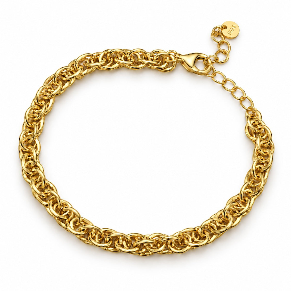 Sterling Silver Gold Plated Chain Bracelet