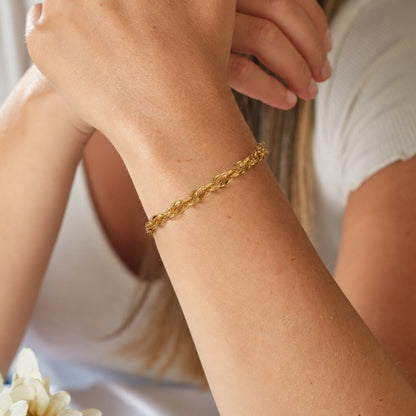 Sterling Silver Gold Plated Chain Bracelet