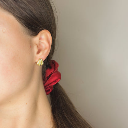 Sidabriniai auksuoti vinukai su cirkoniais