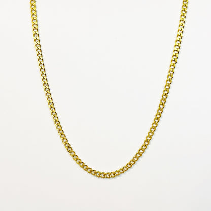 3mm pločio auksuota grandinėlė "Curb"