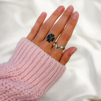 Sterling Silver Rhodium Plated Ring