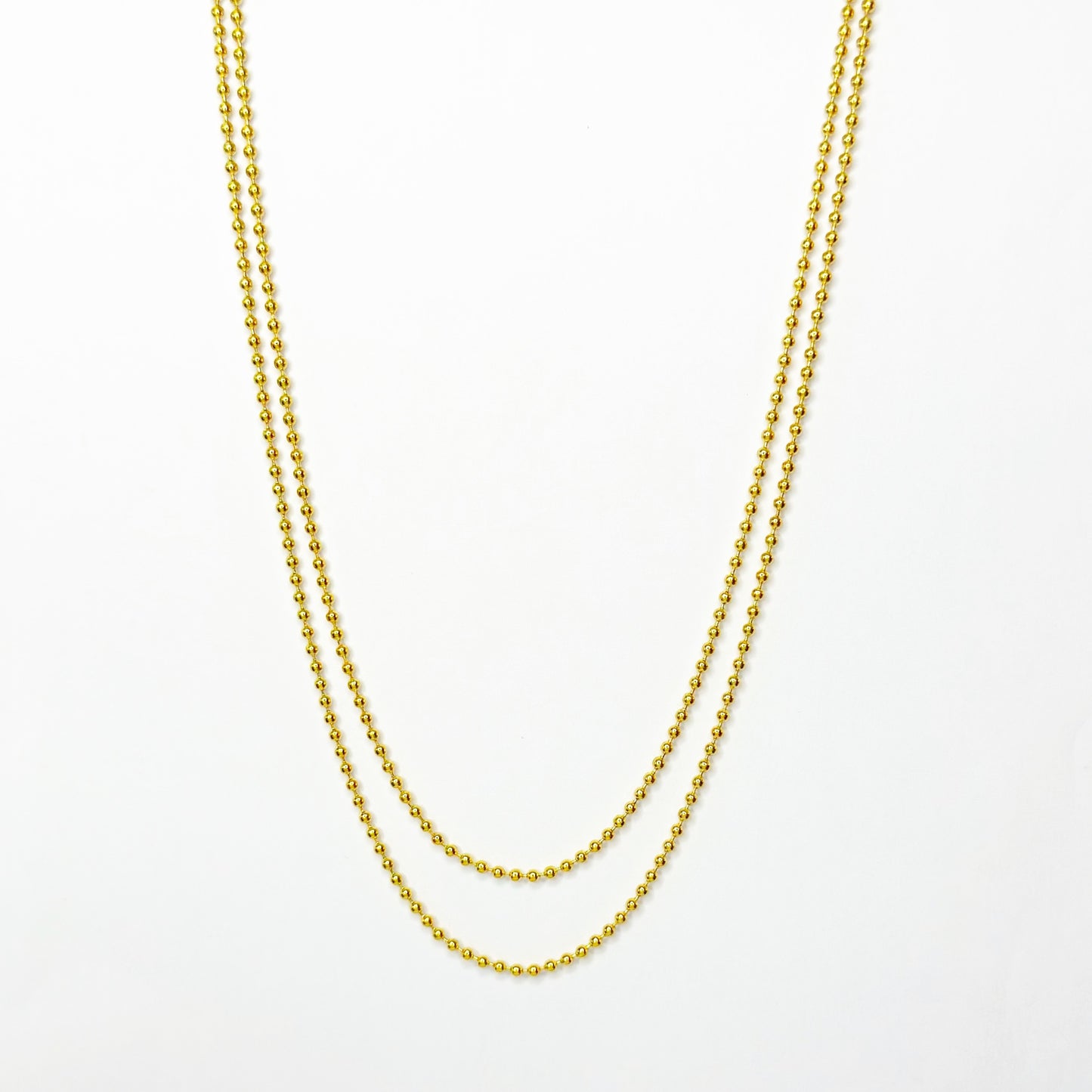 Auksuota dviguba grandinėlė "Ball Bead"