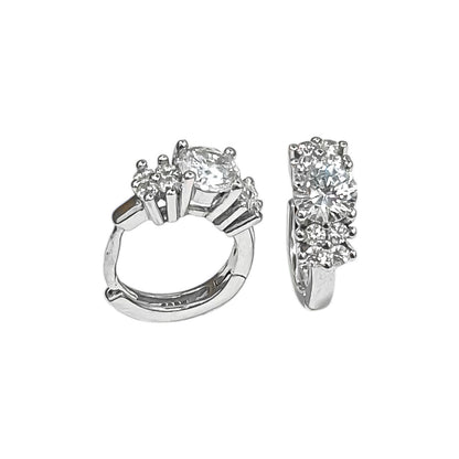 Sidabrinės rodžiuotos rinkutės su cirkoniais