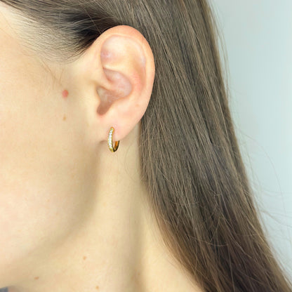 1,1 - 1,5 cm auksuotos rinkutės su cirkoniais