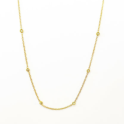 Auksuota kolje su cirkoniais