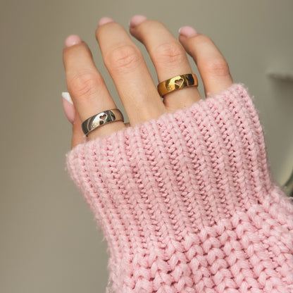 6mm žiedas su širdele