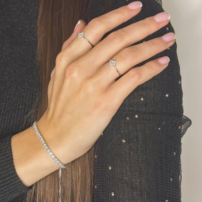 Sidabrinė rodžiuota apyrankė Tennis 3mm