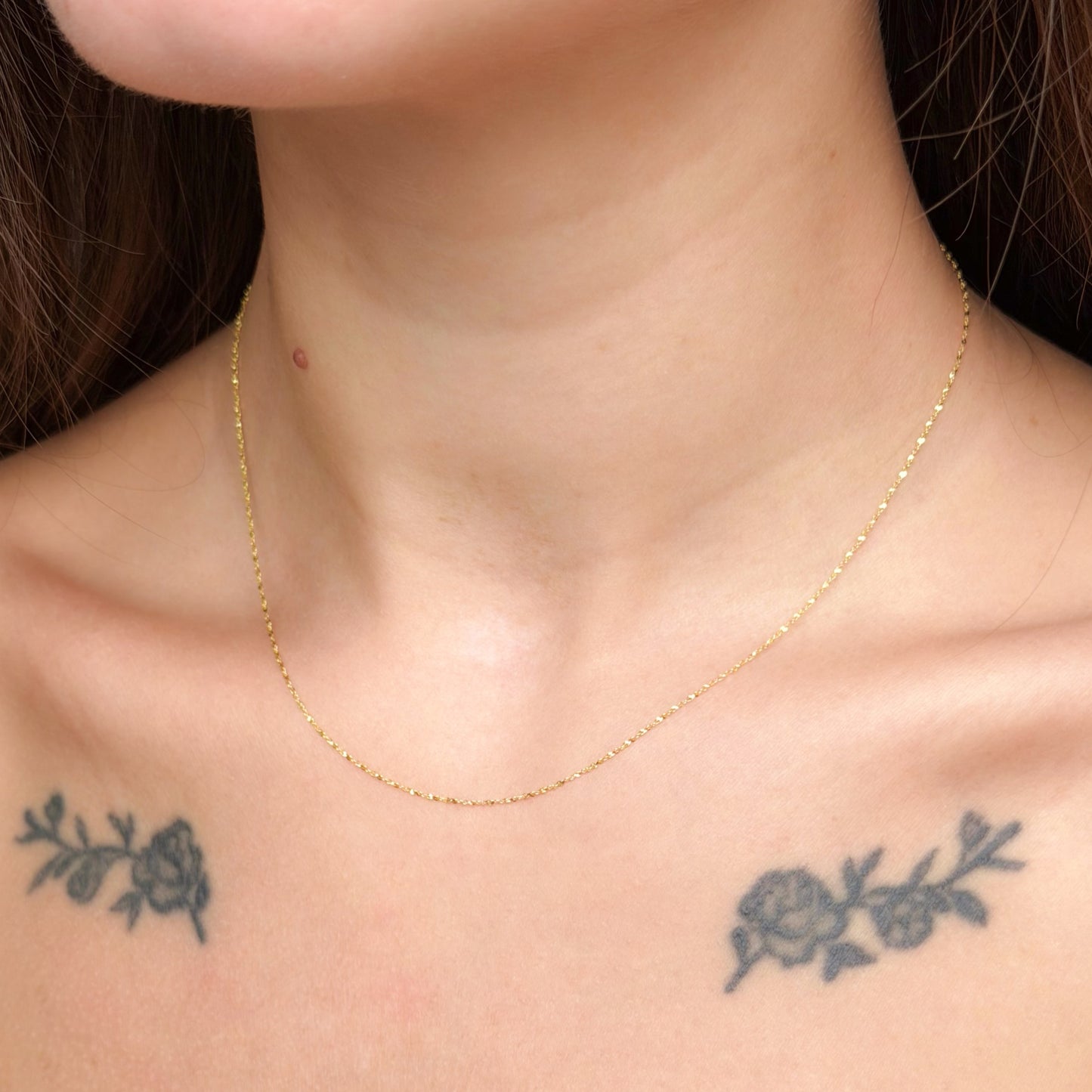 Sterling Silver Gold Plated Starry Chain