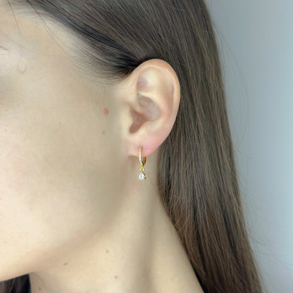 Sidabrinės auksuotos 1,2cm dydžio rinkutės su įvairių spalvų cirkoniais