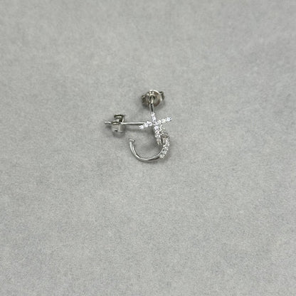 Sidabriniai rodžiuoti auskarai su cirkoniu