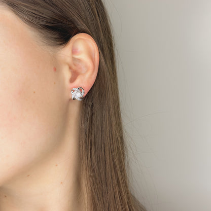 copy of Sidabrinės širdutės su opalu ir cirkono kristalais 0417