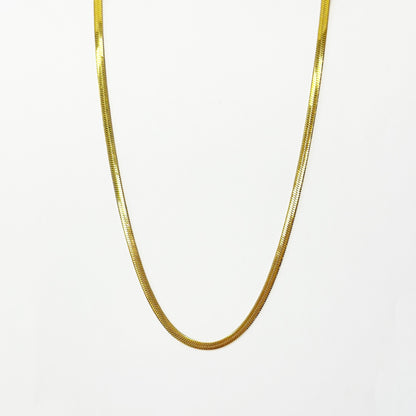 3mm auksuota grandinėlė "Flat chain"