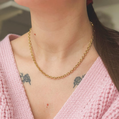 41,5cm auksuota grandinėlė "Rolo"