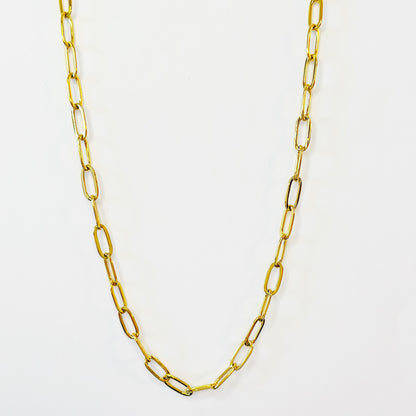 4mm pločio auksuota grandinėlė "Chain"