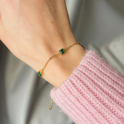 Auksuota apyrankė su įvairiaspalviais cirkoniais