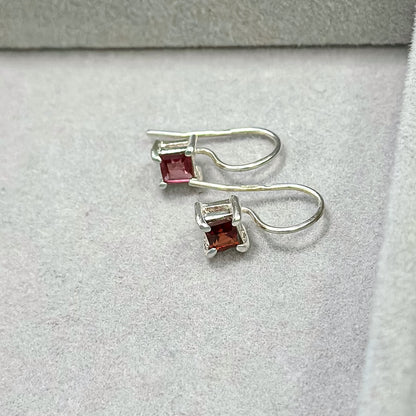 Sidabriniai auskarai su granatu