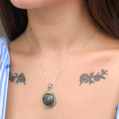 Sterling Silver Orthoceras Pendant Necklace