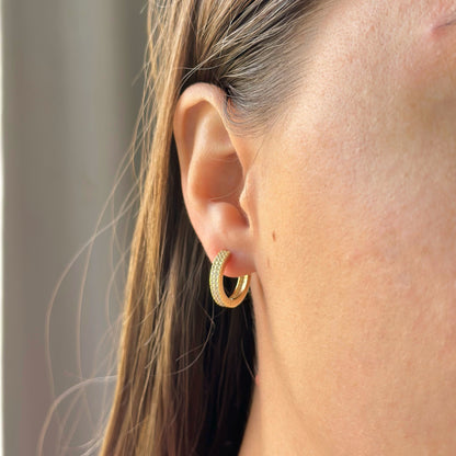 Sidabrinės rinkutės su 2 eilėmis cirkonių