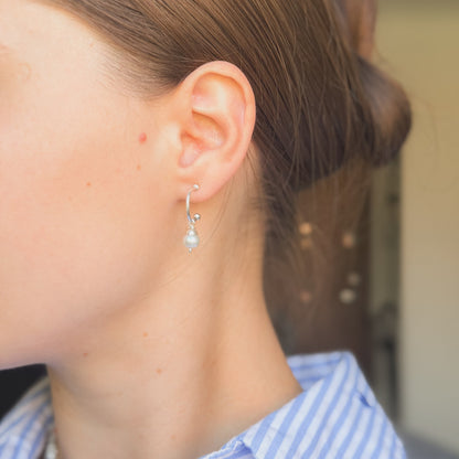 Sterling Silver Pearl Drop Earrings