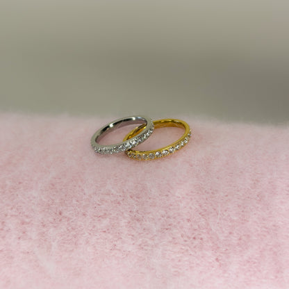 2,5mm storio žiedas su cirkoniais