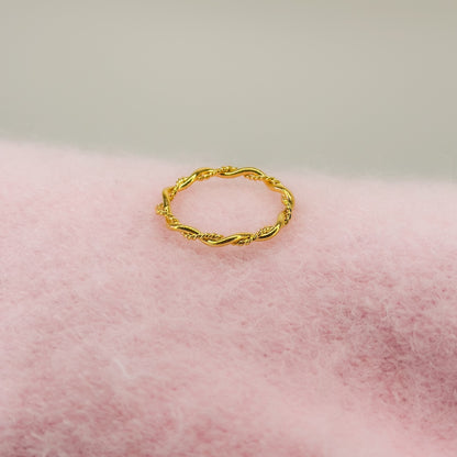 Auksuotas 2mm suktas žiedelis
