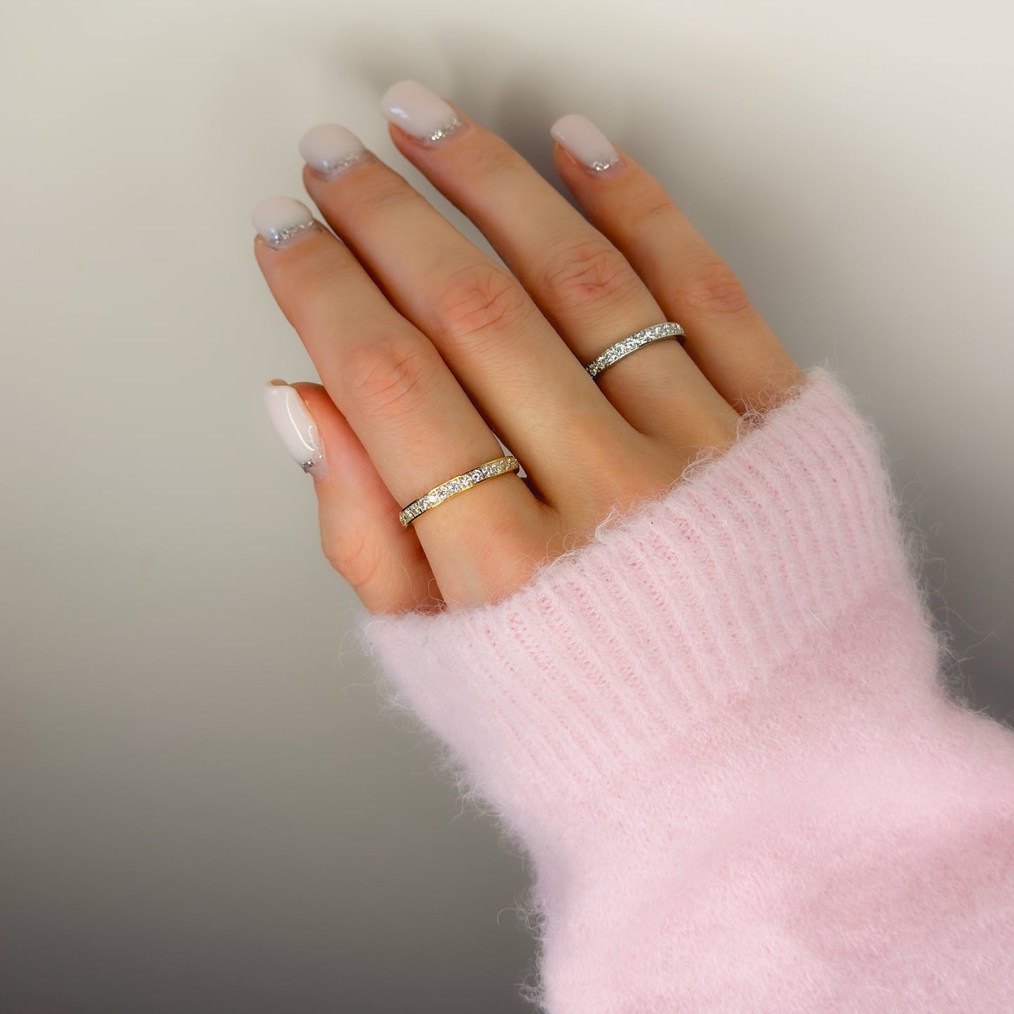 2,5mm storio žiedas su cirkoniais