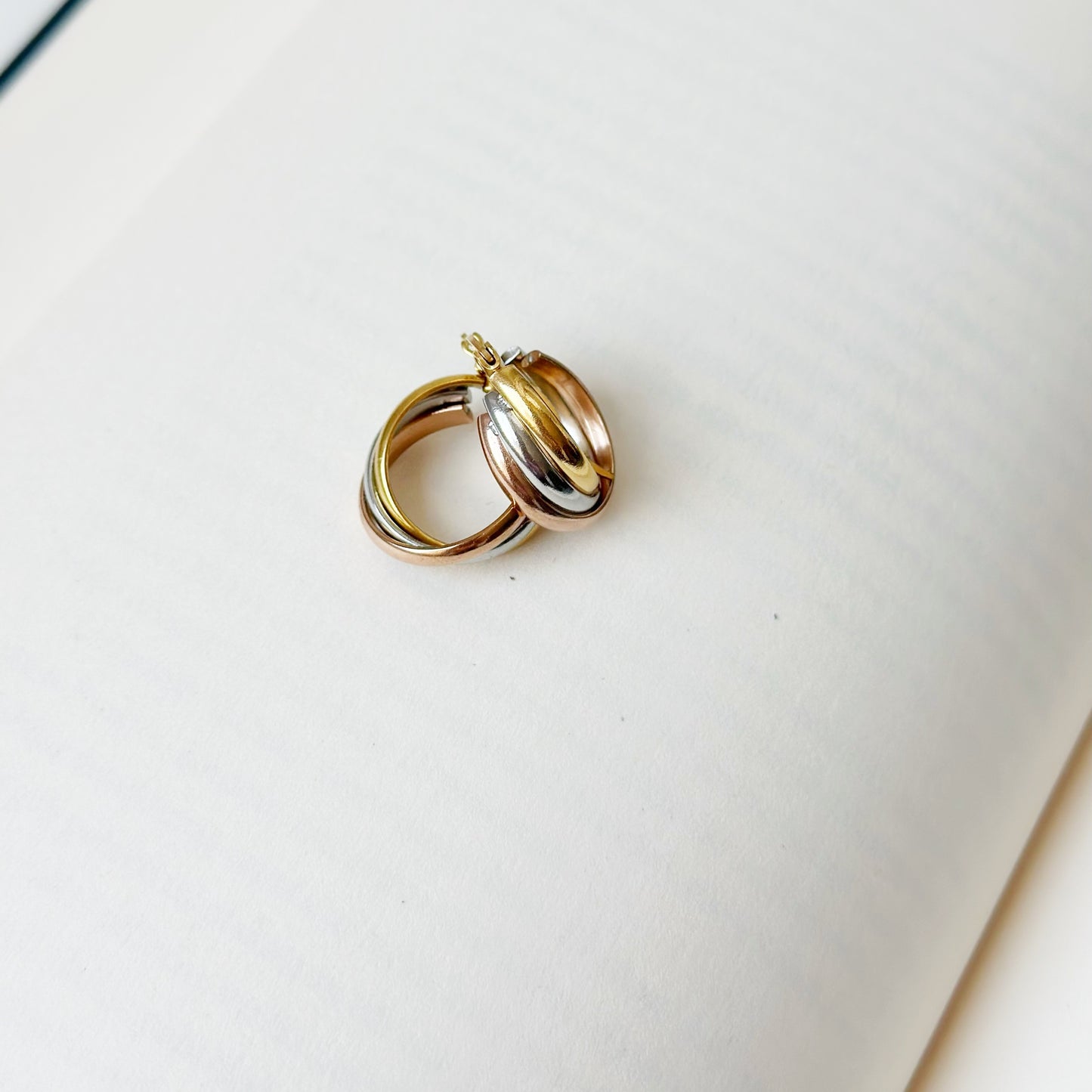 Auskarai anglišku užsegimu "Triple Tone"