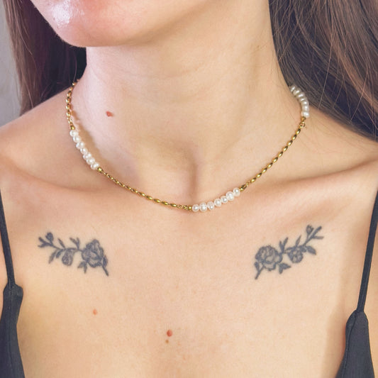 Koljė su tikrais perlais