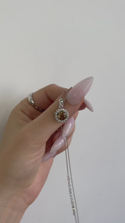Sterling Silver Rose Gold Plated Zultanite Necklace
