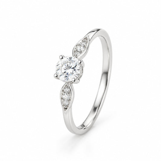 Sterling Silver CZ Crystal Ring