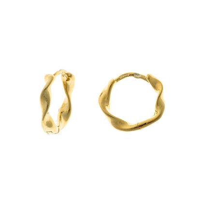 Sidabrinės auksuotos 1,3cm suktos rinkutės