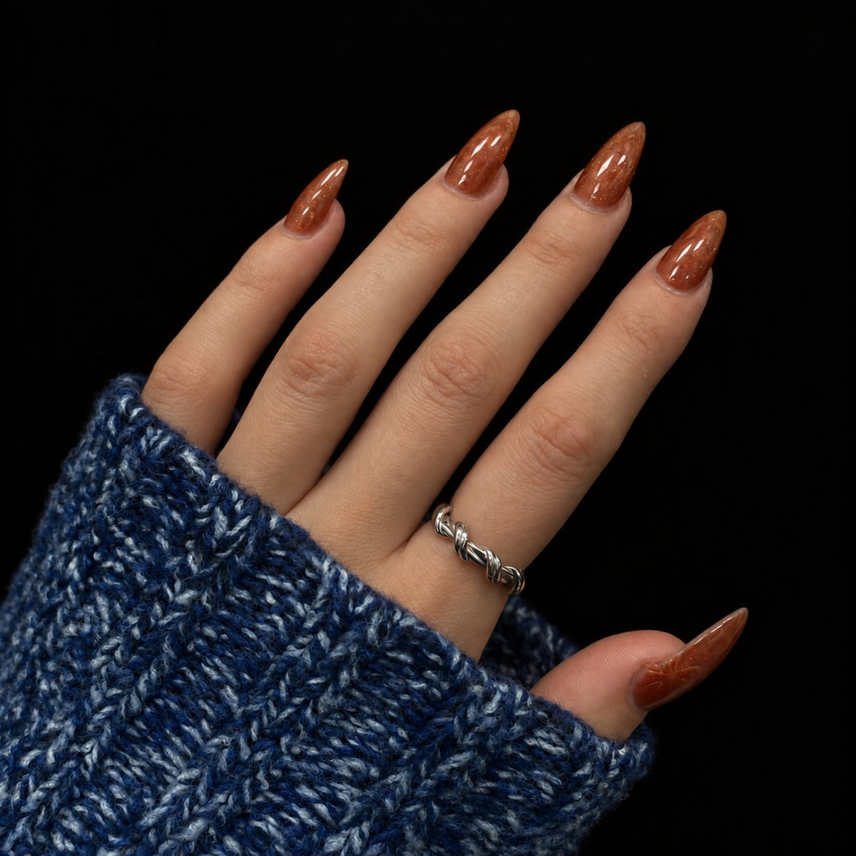 Sterling Silver Rhodium Plated Twisted Ring