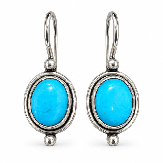 Sterling Silver Turquoise Drop Earrings