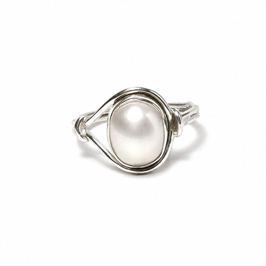 Sterling Silver Pearl Ring