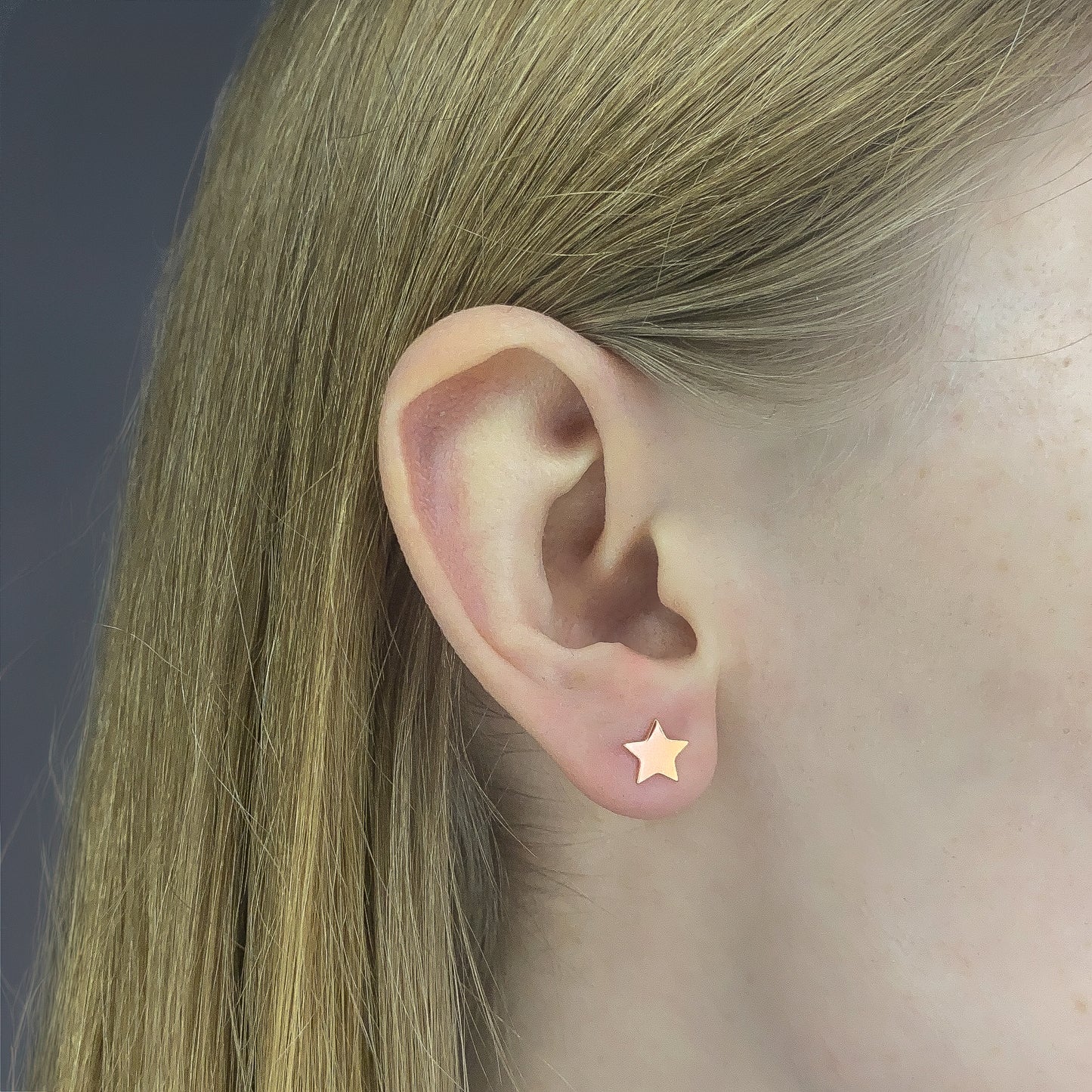 Sterling Silver Star Studs